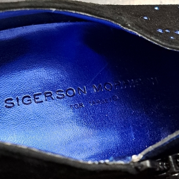 Sigerson Morrison Suede Booties With Blue Gems - Picture 8 of 10